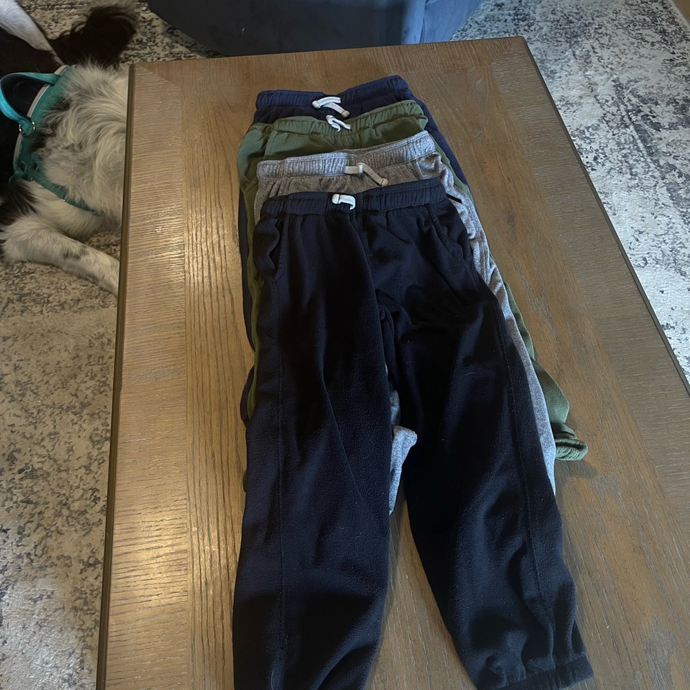 Carter's Cozy Jogger Pants Set - Black and Gray 4 pair size 6